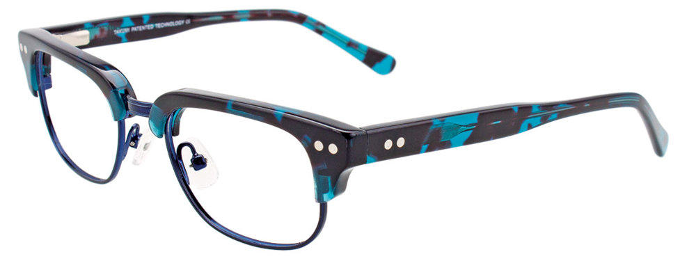 TAKUMI TK1069 Eyeglasses 050 Blue Marbled & Navy 44mm