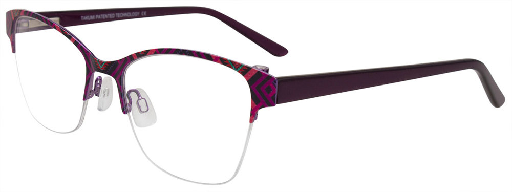 TAKUMI TK1089 Eyeglasses 080 Purple & Red & Aqua 52mm
