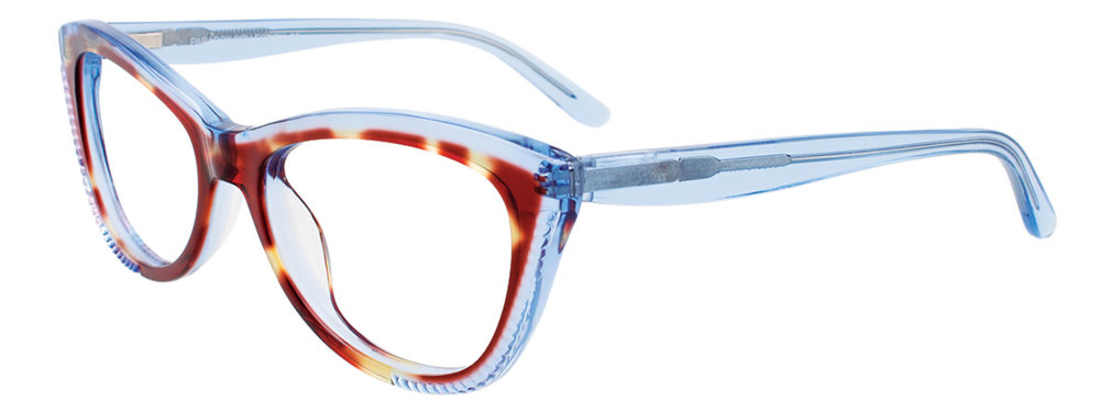 PARADOX P5028 Eyeglasses 010 Brown & Crystal Blue 54mm