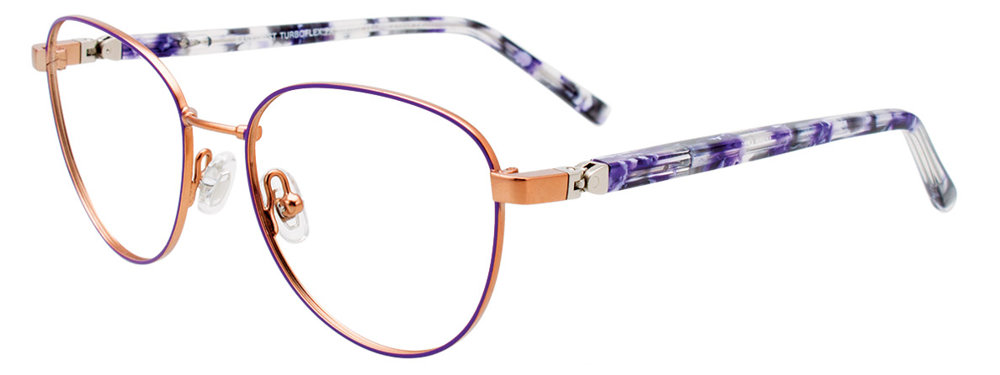EASYTWIST ET9000 Eyeglasses 080 Satin Purple & Rose Gold 48mm