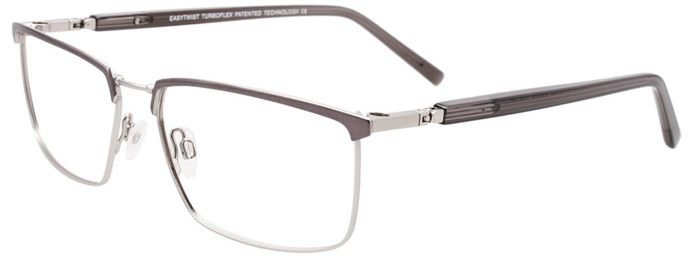 TWIST&CLIP CT270 Eyeglasses 020 Matt Grey & Light Grey 56mm