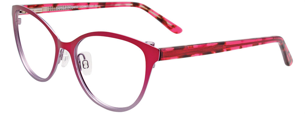EASYCLIP EC498 Eyeglasses 030 Dark Pink & Steel 51mm