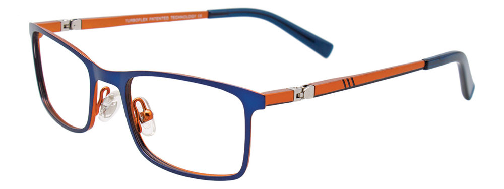 EASYCLIP EC492 Eyeglasses 050 Matt Blue & Matt Orange 44mm