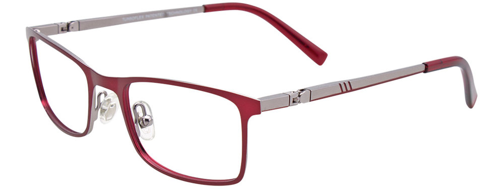 EASYCLIP EC492 Eyeglasses 030 Matt Red & Matt Silver 44mm