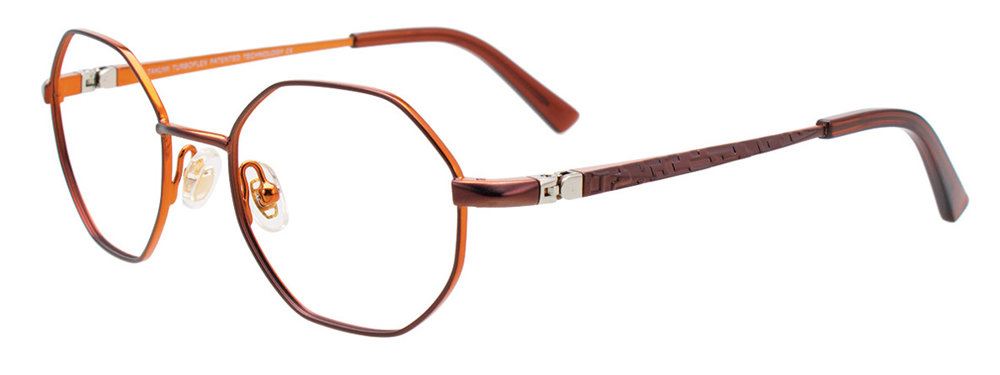 TAKUMI TK1149 Eyeglasses 010 Satin Dark Brown & Shiny Orange 45mm
