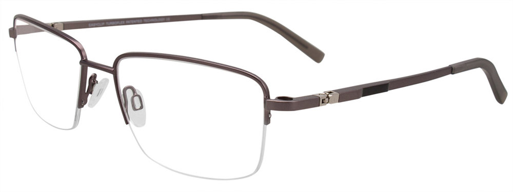 EASYCLIP EC465 Eyeglasses 020-Satin-Steel-&-Black 54mm