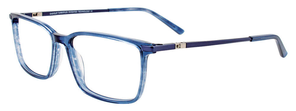 EASYCLIP EC512 Eyeglasses 050 Blue MArbled 53mm