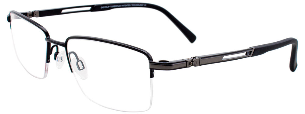 EASYCLIP EC408 Eyeglasses 090 Satin Black 53mm
