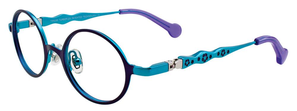 TAKUMI TK1040 Eyeglasses 080 Satin Purple & Turquoise 39mm