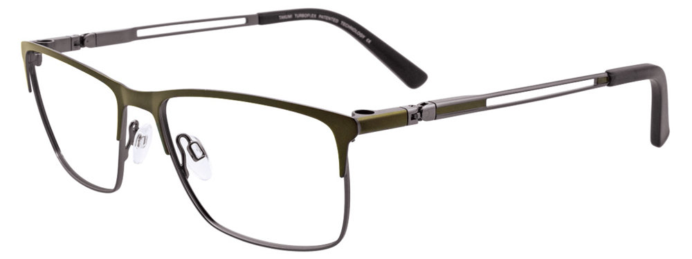 TAKUMI TK966 Eyeglasses 060 SATIN DARK OLIVE & STEEL 55mm