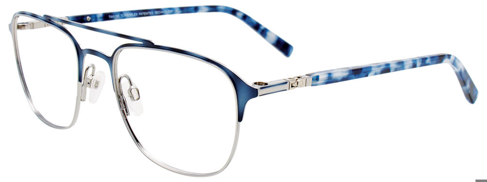 TAKUMI TK1151 Eyeglasses 050 DemiBlue & Shiny Silver 52mm