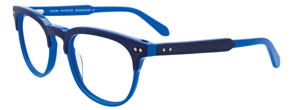 TAKUMI TK1024 Eyeglasses 050 Dark Blue & Blue 48mm