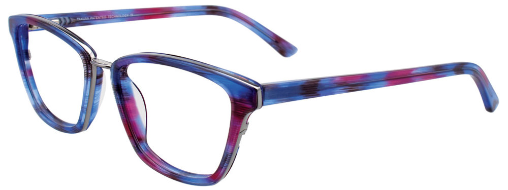 TAKUMI TK1030 Eyeglasses 050 Blue & Pink Marbled & Grey 51mm