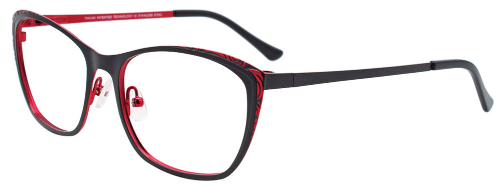 TAKUMI TK1090 Eyeglasses 090 Satin Black & Red 53mm