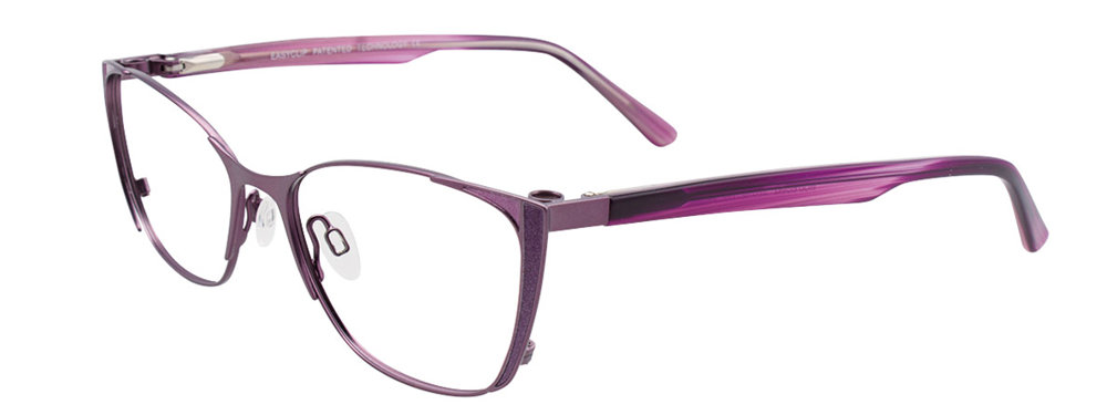 EASYCLIP EC442 Eyeglasses 080 Satin Light Purple & Purple 53mm