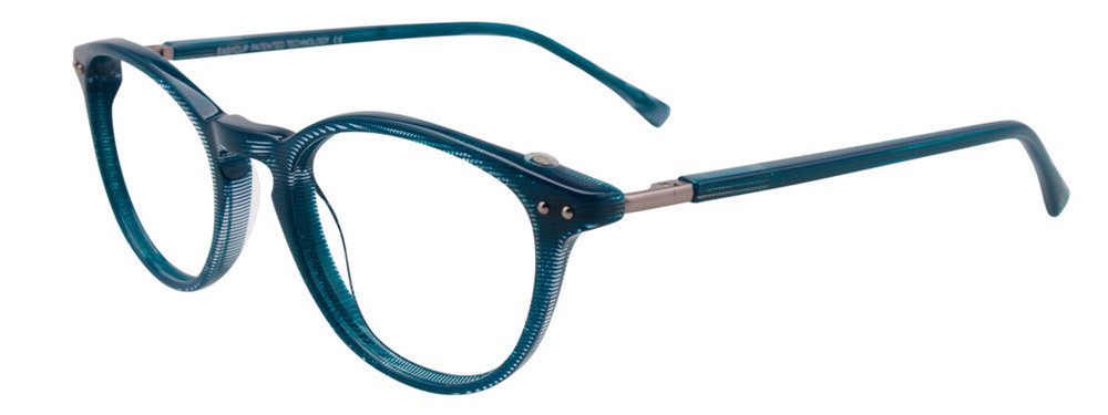 EASYCLIP EC443 Eyeglasses 060 Teal & Crystal 49mm