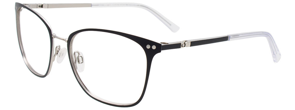 TWIST&CLIP CT267 Eyeglasses 090 Matt Black & Silver 53mm
