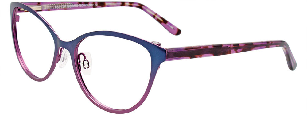 EASYCLIP EC498 Eyeglasses 050 Blue & Purple 51mm