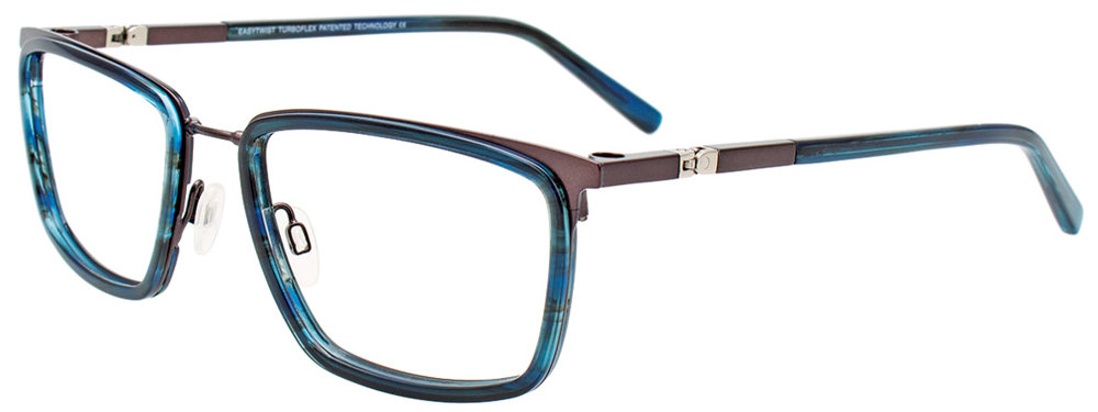 TWIST&CLIP CT272 Eyeglasses 050 Dark Blue Marb & Matt Dk Grey 54mm