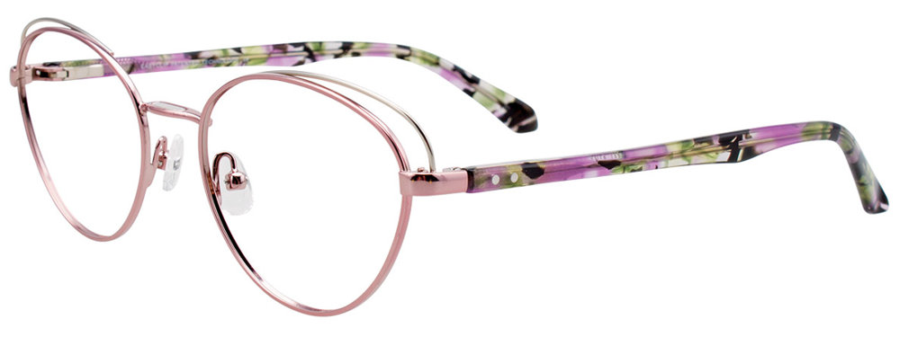 EASYCLIP EC501 Eyeglasses 030 Satin Light Pink & Silver 51mm