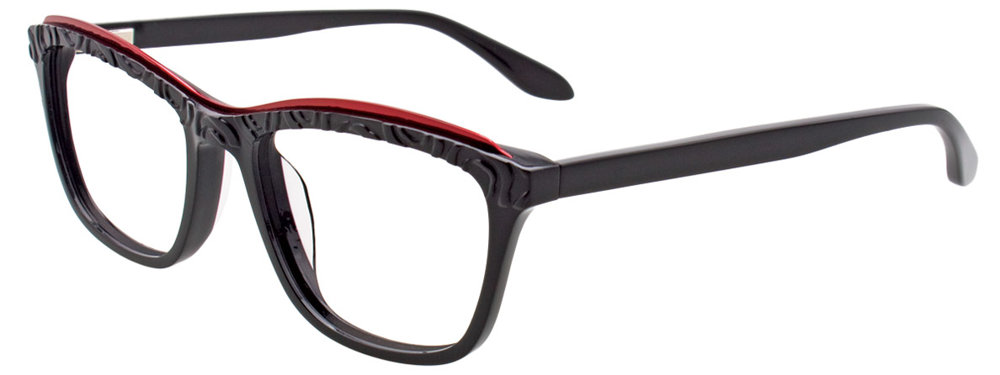 PARADOX P5002 Eyeglasses 090 Black & red 52mm