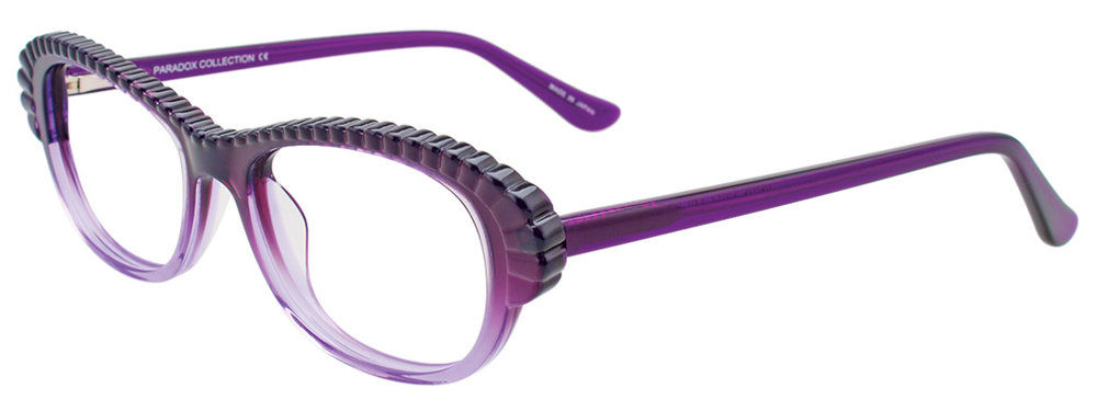 PARADOX P5035 Eyeglasses 080 Dark Purple & Light Crystal Purple 52mm