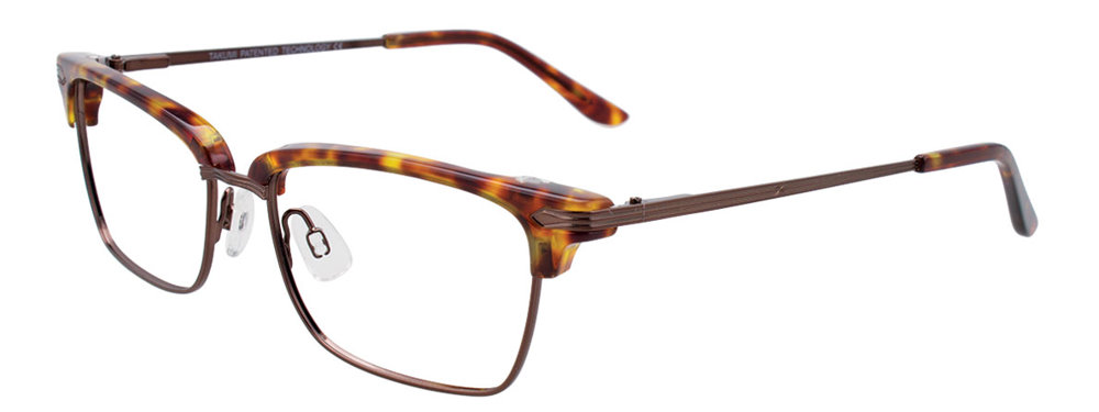 TAKUMI TK1052 Eyeglasses 010 Demi Amber & Dark Brown 52mm