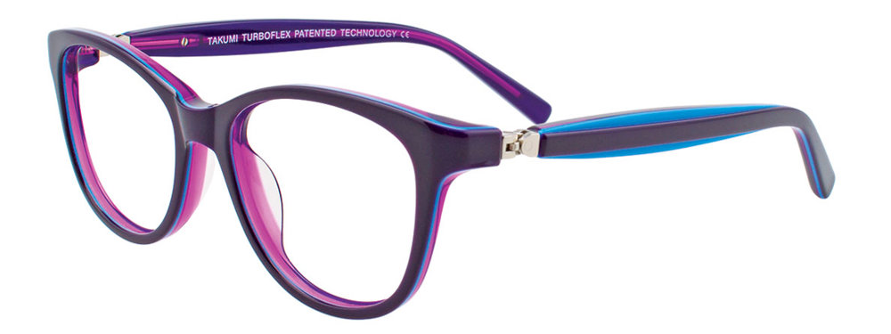 TAKUMI TK1044 Eyeglasses 080 Violet & Blue & Purple 46mm