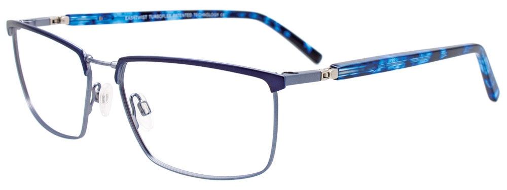 TWIST&CLIP CT270 Eyeglasses 050 Matt Dark Blue & Light Blue 56mm