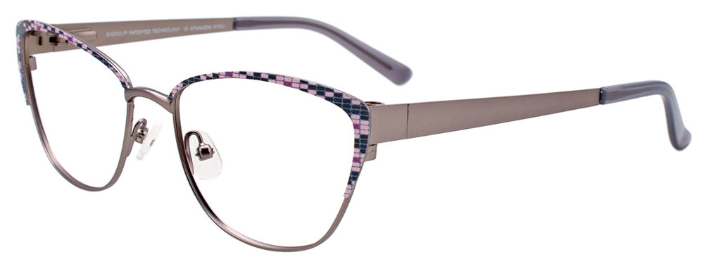 EASYCLIP EC482 Eyeglasses 020 Satin Grey & Light Pink & Pink 53mm