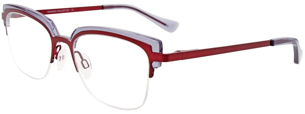 PARADOX P5054 Eyeglasses 030 Satin Burgundy & Grey Crystal 50mm