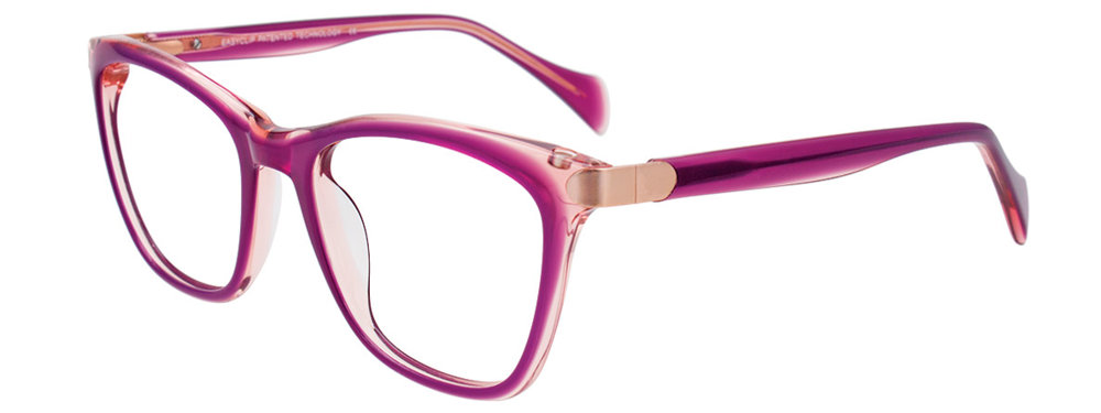 EASYCLIP EC519 Eyeglasses 030 Dark Pink & Light Pink Crystal & Light Pink 50mm