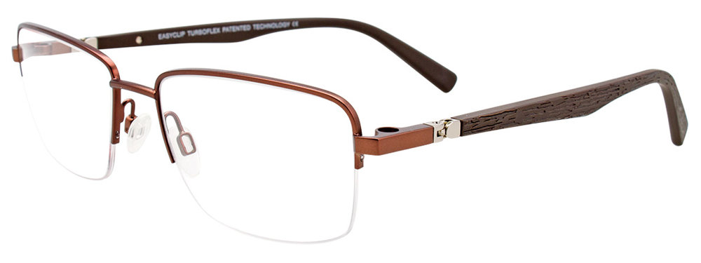 EASYCLIP EC472 Eyeglasses 010 Satin Dark Brown 53mm