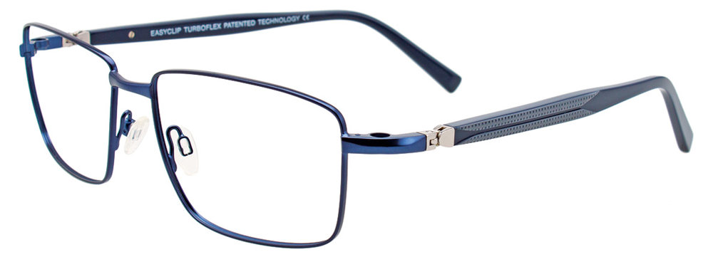 EASYCLIP EC470 Eyeglasses 050 Satin Dark Blue 57mm