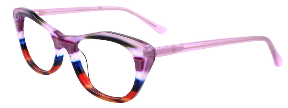 PARADOX P5037 Eyeglasses 080 Crystal Lilac & Blue & Red & Green 52mm