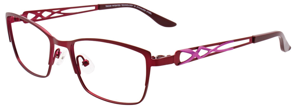 TAKUMI TK975 Eyeglasses 030 Satin Red & Shiny Pink 52mm