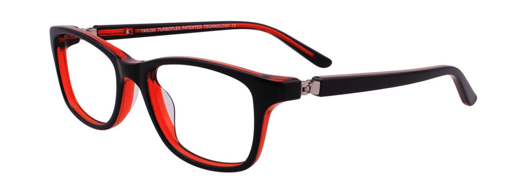TAKUMI TK1045 Eyeglasses 090 Black & Red 46mm