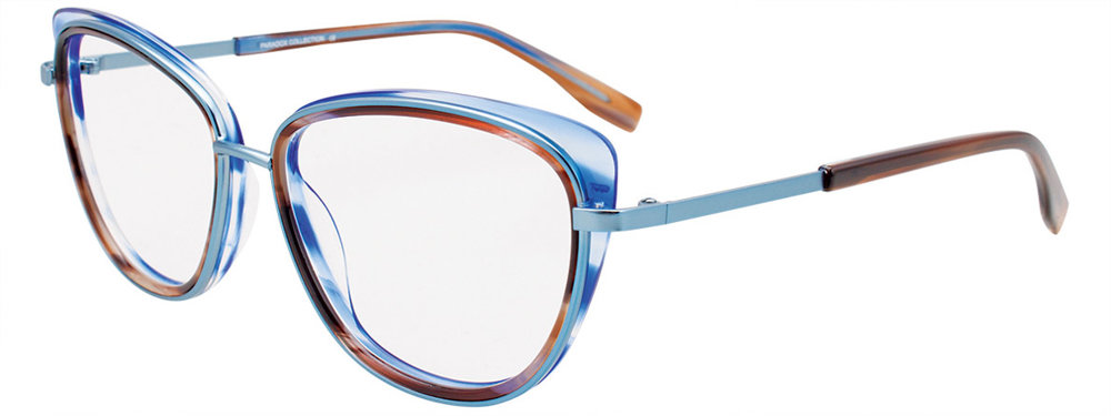 PARADOX P5062 Eyeglasses 050 Blue Marbled & Light Blue & Brown Marbled 53mm