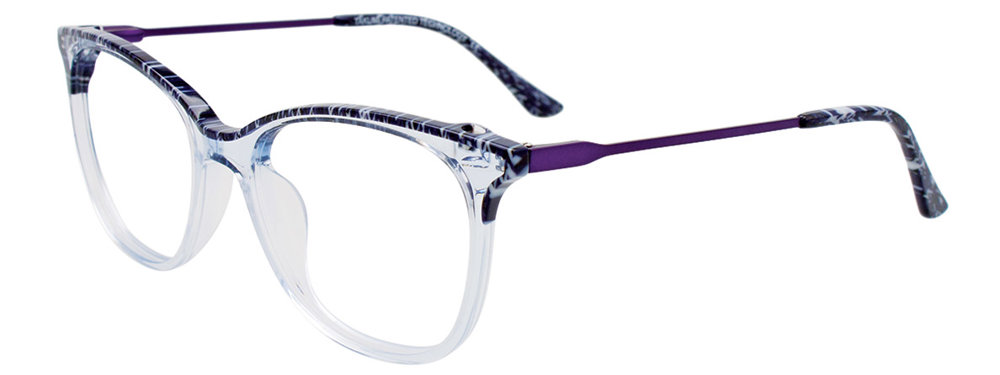 TAKUMI TK1121 Eyeglasses 050 Blue Marbled & Crystal Light Blue 52mm