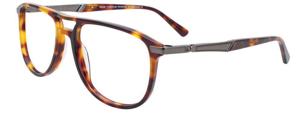 TAKUMI TK1127 Eyeglasses 010 Demi Amber & Satin Steel 53mm