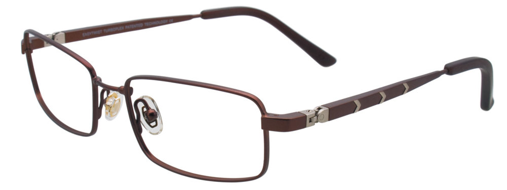 EASYTWIST ET967 Eyeglasses 010 Satin Chocolate & Silver 50mm