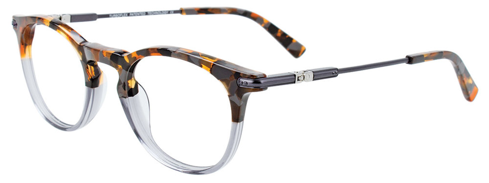 EASYCLIP EC536 Eyeglasses 020 Brown & Grey Marbled & Crystal Grey 45mm