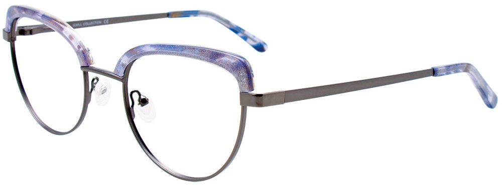 I CHILL C7029 Eyeglasses 050 Light Blue Crystal Marbled & Sparkles 52mm