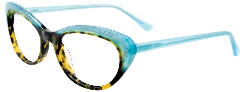 PARADOX P5044 Eyeglasses 010 Demi Amber & Light Blue 52mm