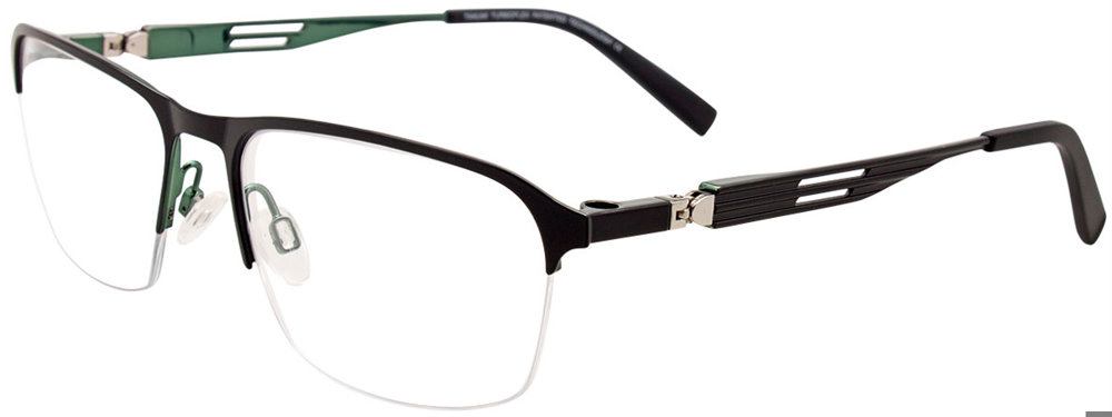 TAKUMI TK1086 Eyeglasses 090 Matt Black & Shiny Dark Green 56mm