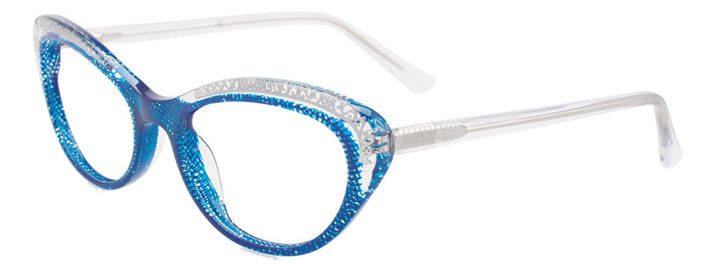 PARADOX P5044 Eyeglasses 050 Blue & Crystal 52mm