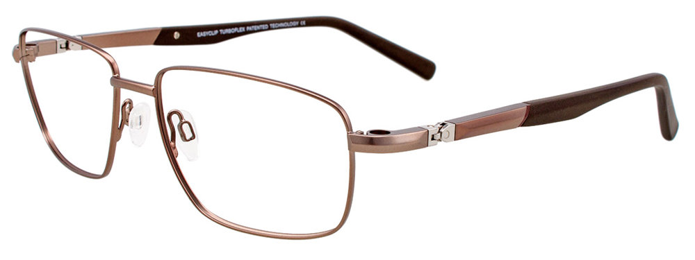 EASYCLIP EC411 Eyeglasses 010 Satin Brown 55mm