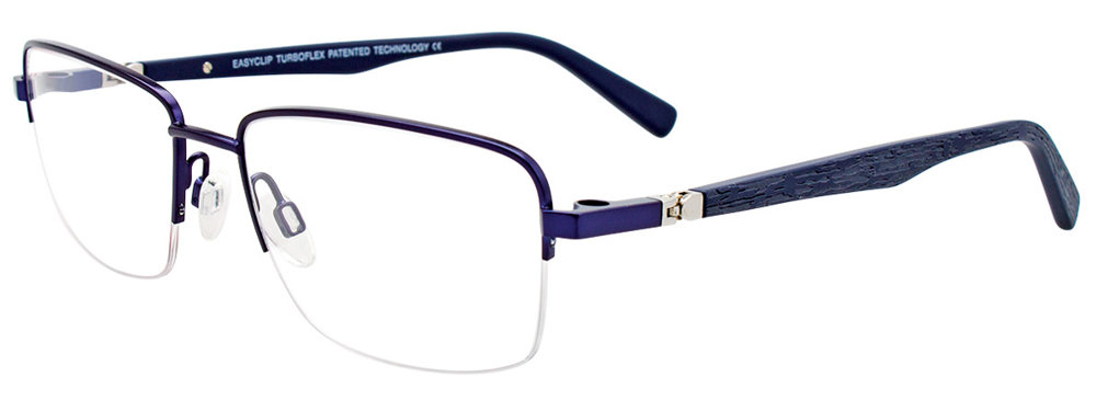 EASYCLIP EC472 Eyeglasses 050 Satin Dark Blue 53mm