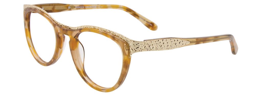 PARADOX P5015 Eyeglasses 010 Marbled Brown & Clear Shiny Gold 49mm