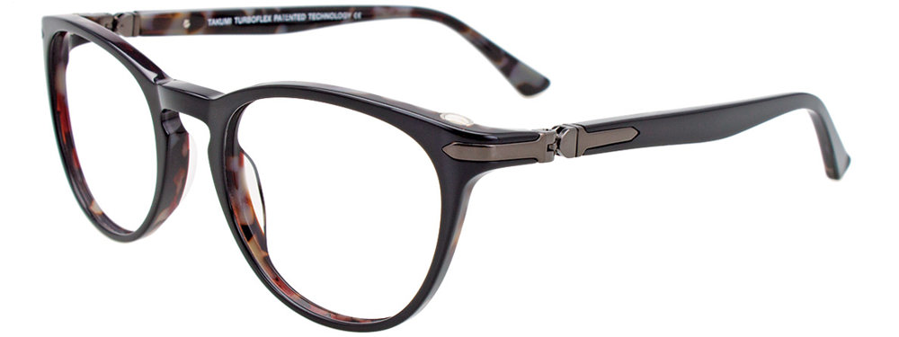 TAKUMI TK1132 Eyeglasses 090 Black Demi Grey Inside 53mm